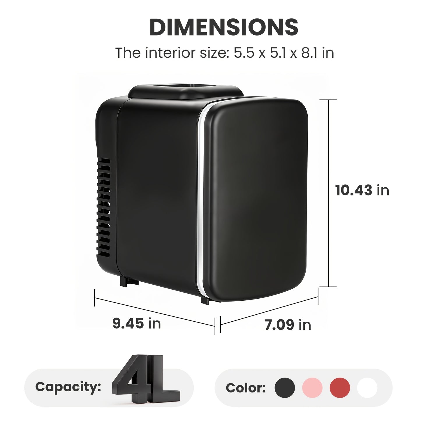 IPower Mini 4L/6 Cans Portable Small Refrigerator Cooler .