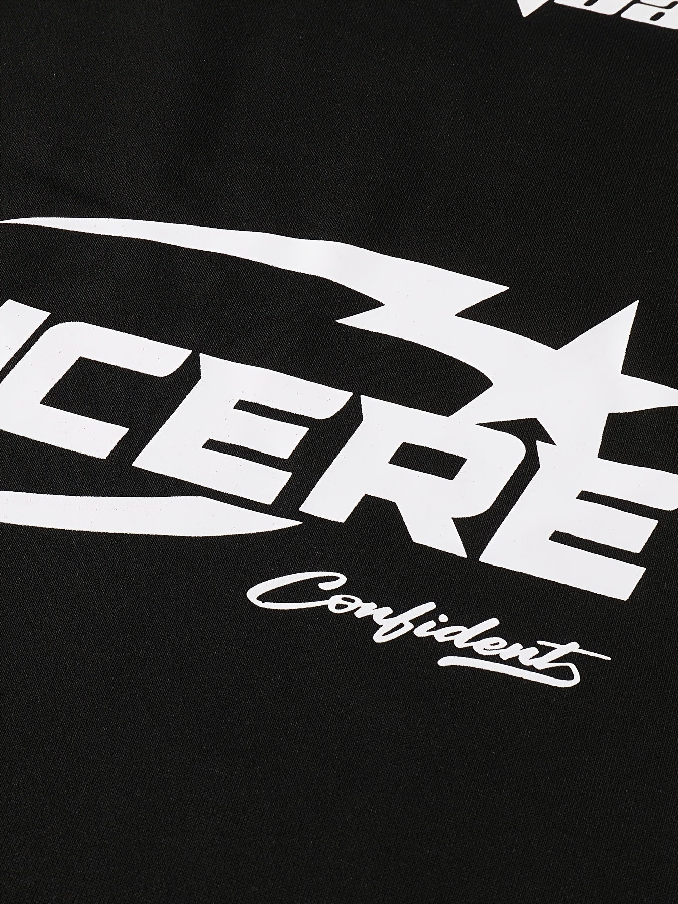 Men's Casual Letter Print Pullover .