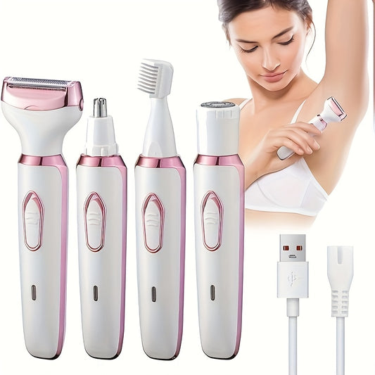 Women's 4-in-1 Hair Remover, Shaver & Trimmer .