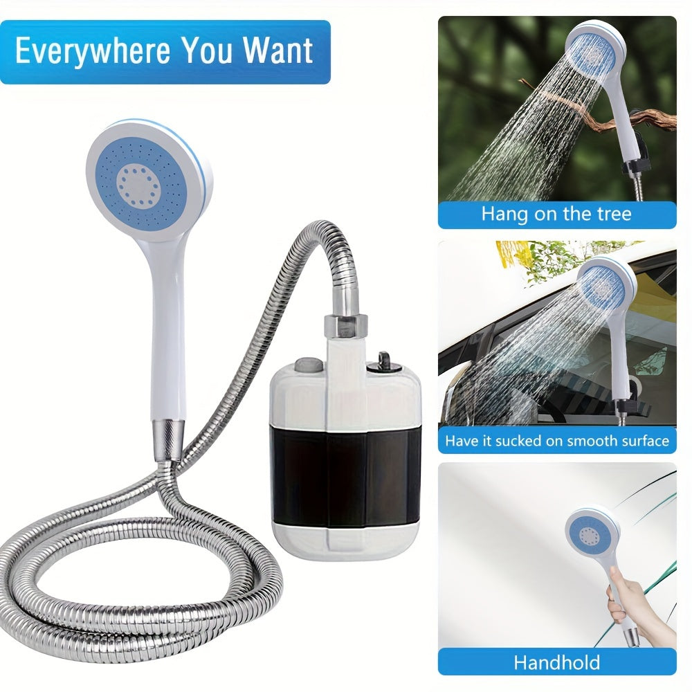 Portable Camping Shower, USB Rechargeable Outdoor Camping Shower Pump .